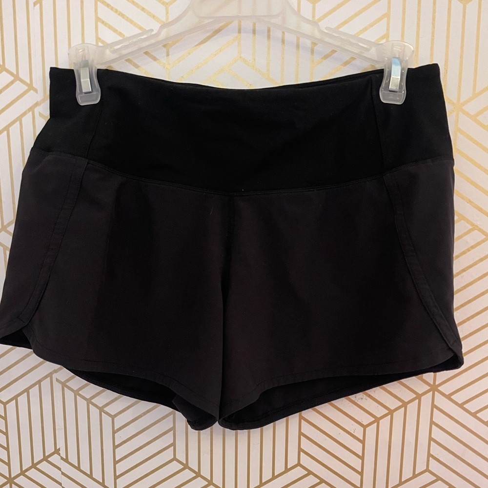 lululemon black speed up shorts
